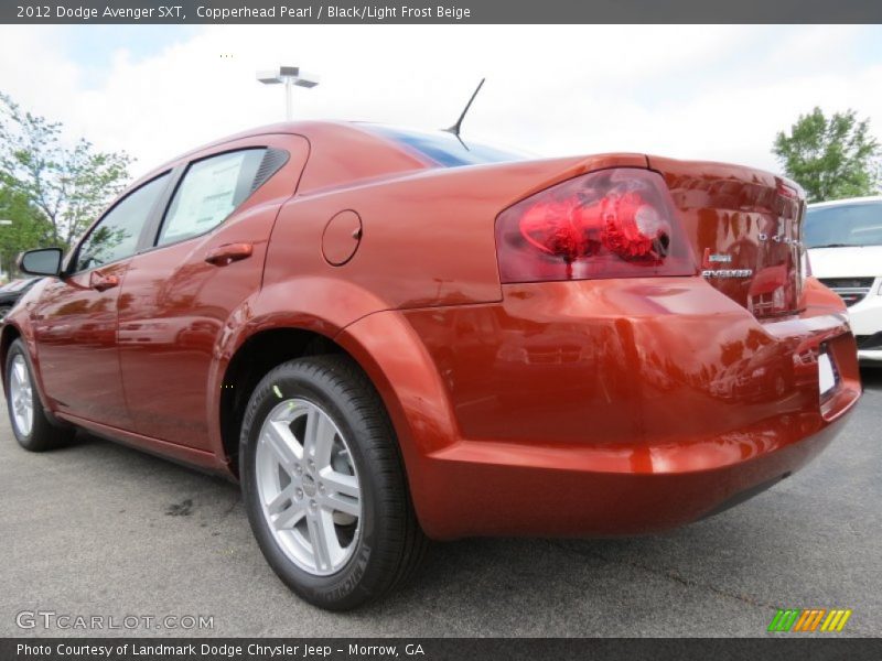 Copperhead Pearl / Black/Light Frost Beige 2012 Dodge Avenger SXT