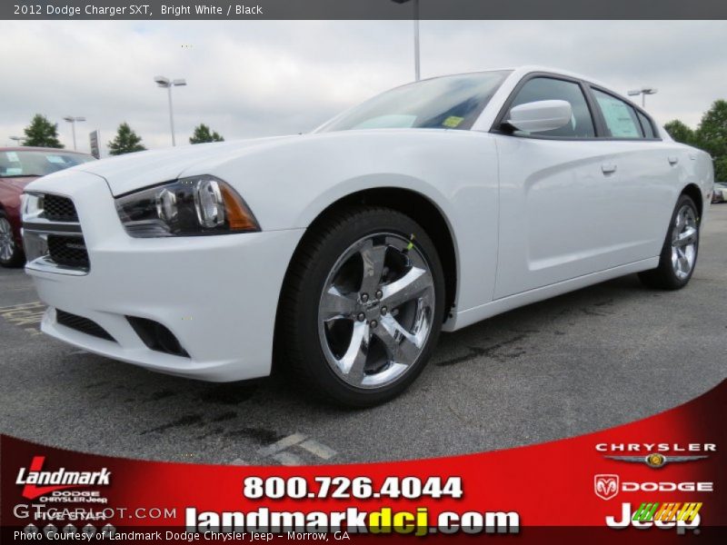 Bright White / Black 2012 Dodge Charger SXT