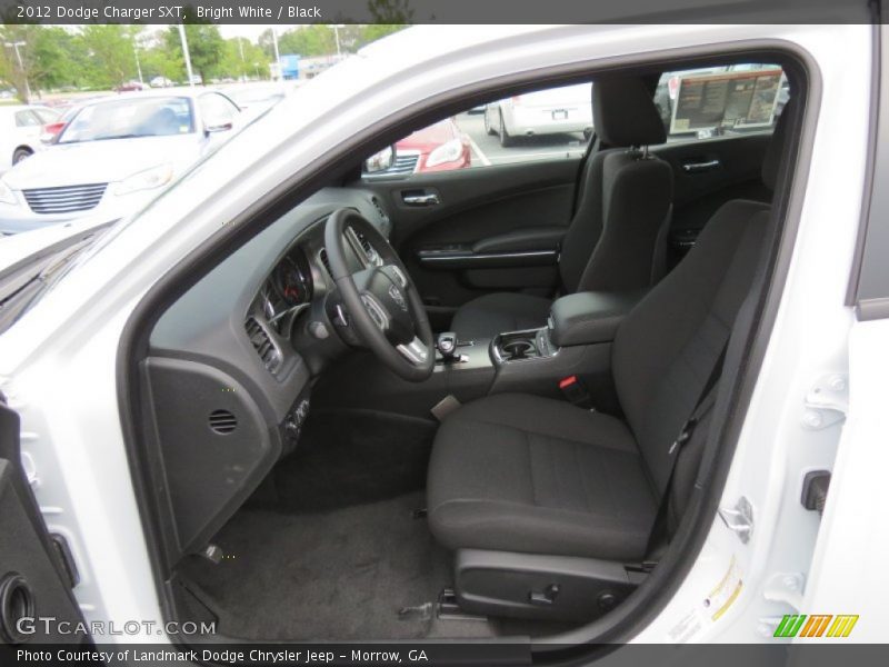 Bright White / Black 2012 Dodge Charger SXT