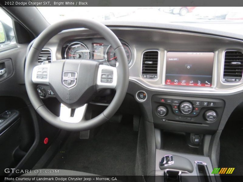 Bright White / Black 2012 Dodge Charger SXT