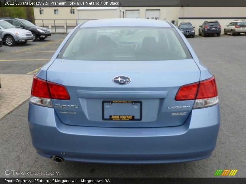 Sky Blue Metallic / Off Black 2012 Subaru Legacy 2.5i Premium