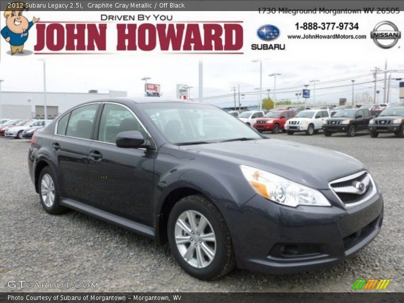 Graphite Gray Metallic / Off Black 2012 Subaru Legacy 2.5i