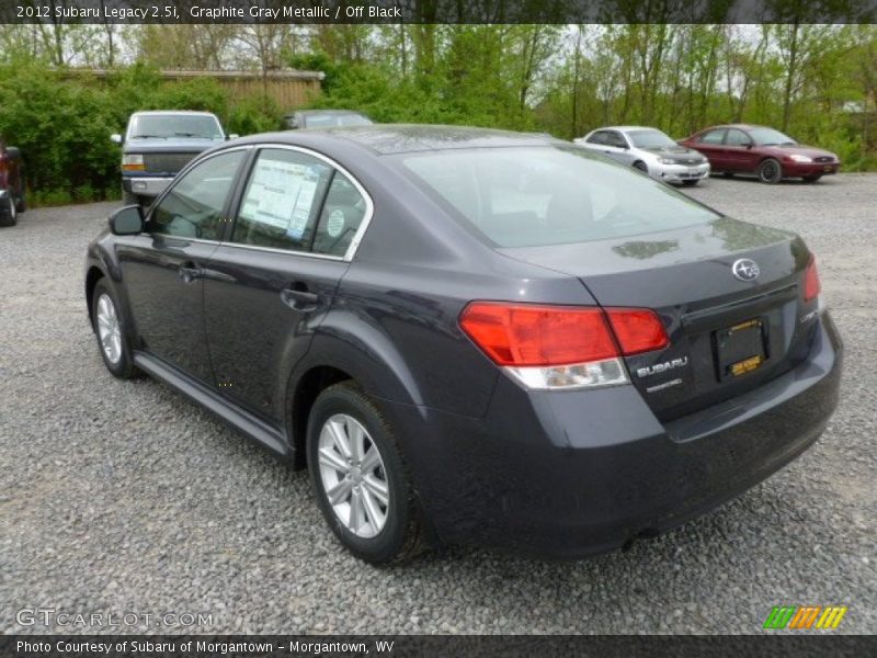 Graphite Gray Metallic / Off Black 2012 Subaru Legacy 2.5i