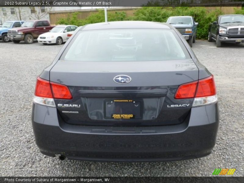 Graphite Gray Metallic / Off Black 2012 Subaru Legacy 2.5i