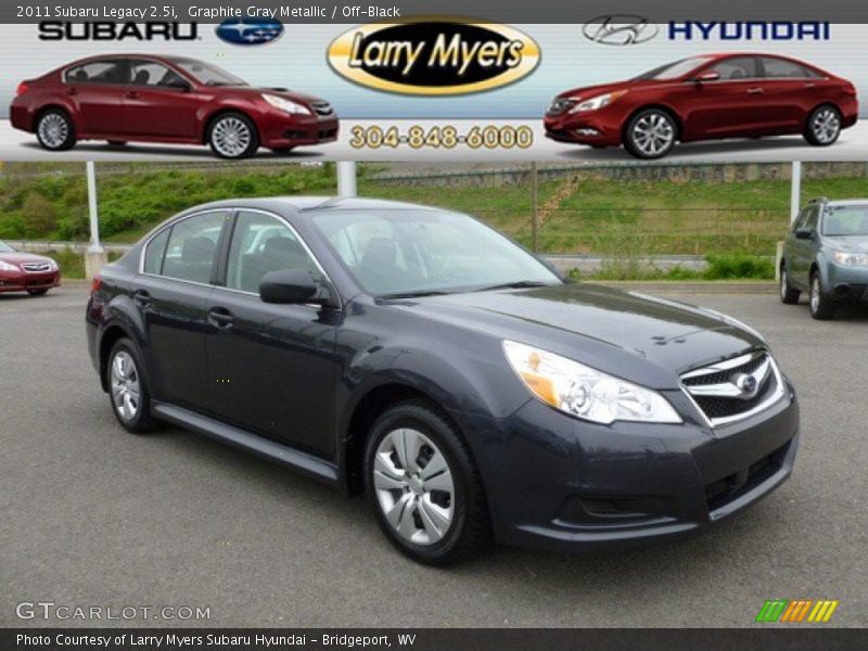 Graphite Gray Metallic / Off-Black 2011 Subaru Legacy 2.5i