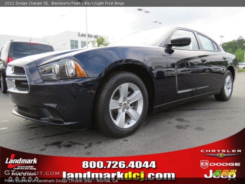 Blackberry Pearl / Black/Light Frost Beige 2012 Dodge Charger SE