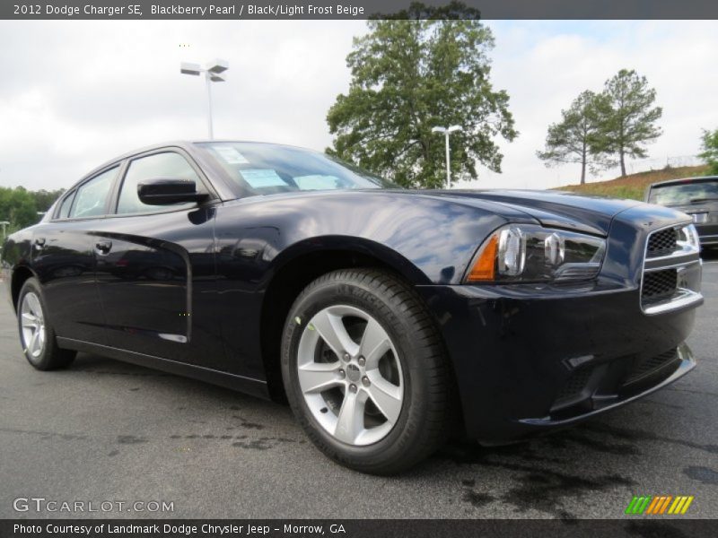 Blackberry Pearl / Black/Light Frost Beige 2012 Dodge Charger SE