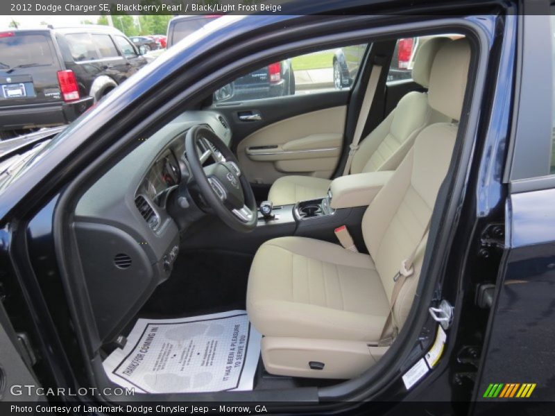 Blackberry Pearl / Black/Light Frost Beige 2012 Dodge Charger SE