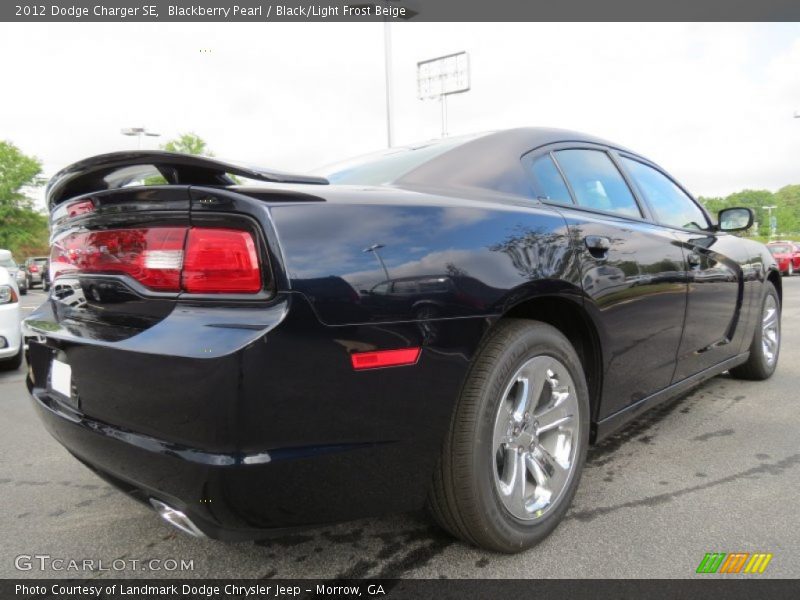 Blackberry Pearl / Black/Light Frost Beige 2012 Dodge Charger SE