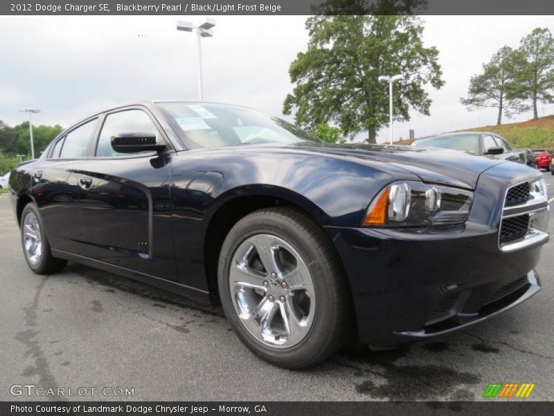 Blackberry Pearl / Black/Light Frost Beige 2012 Dodge Charger SE