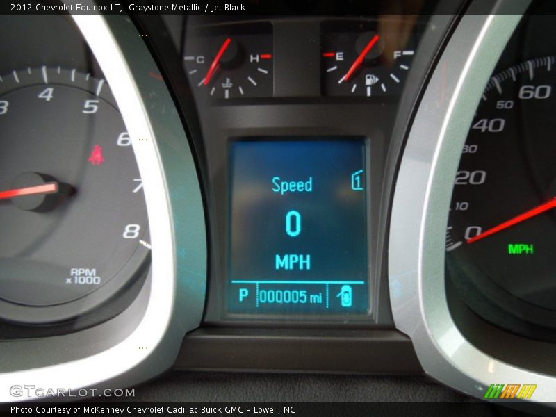 Graystone Metallic / Jet Black 2012 Chevrolet Equinox LT