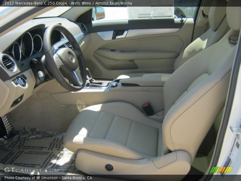 Arctic White / Almond Beige/Mocha 2012 Mercedes-Benz C 250 Coupe