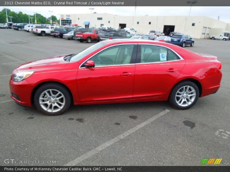 Crystal Red Tintcoat / Cocoa/Light Neutral 2013 Chevrolet Malibu ECO