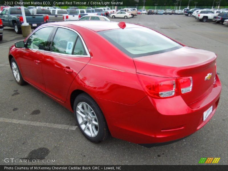 Crystal Red Tintcoat / Cocoa/Light Neutral 2013 Chevrolet Malibu ECO