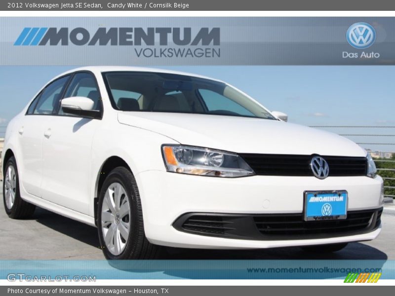 Candy White / Cornsilk Beige 2012 Volkswagen Jetta SE Sedan