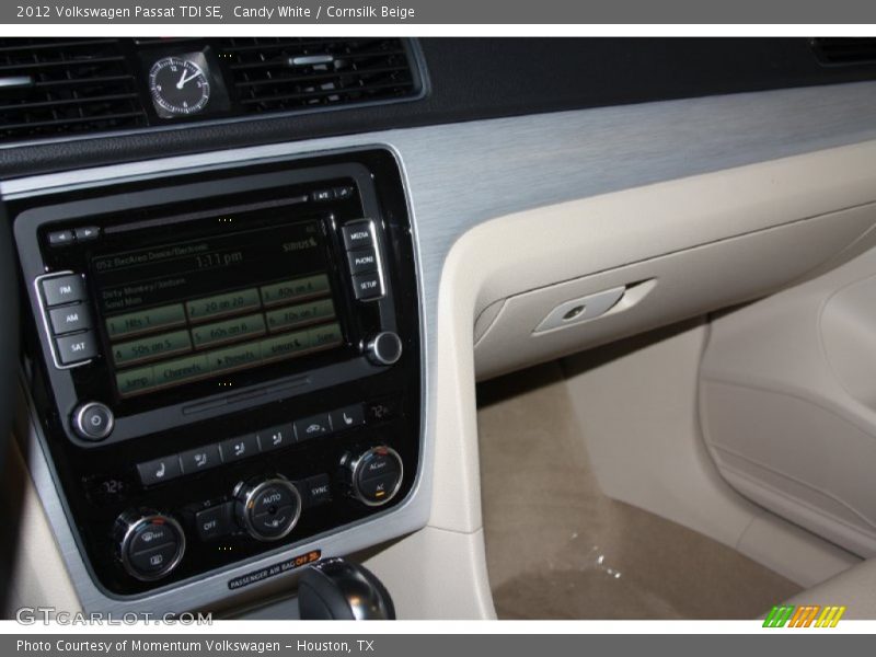 Candy White / Cornsilk Beige 2012 Volkswagen Passat TDI SE