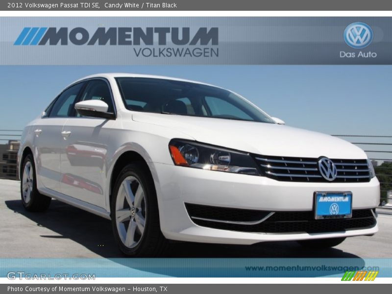 Candy White / Titan Black 2012 Volkswagen Passat TDI SE