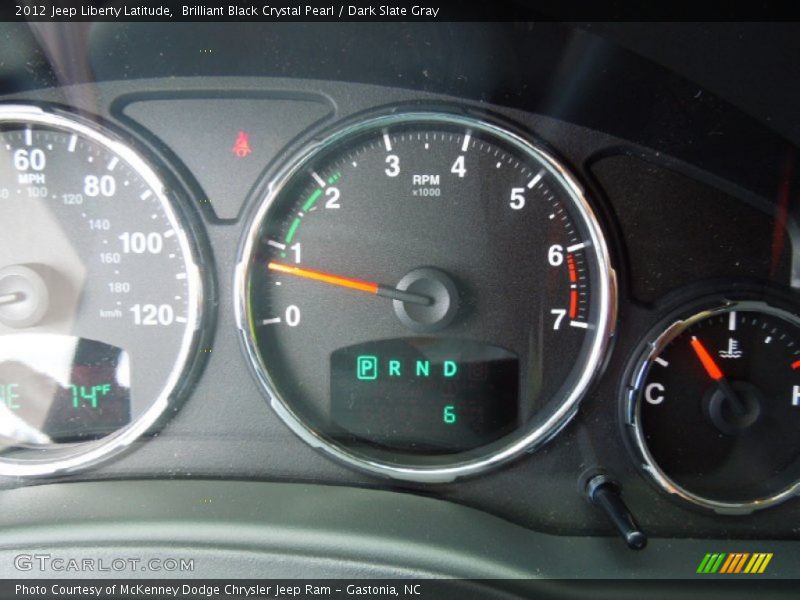 Brilliant Black Crystal Pearl / Dark Slate Gray 2012 Jeep Liberty Latitude