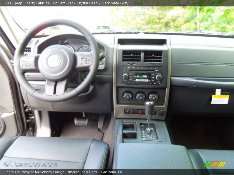 Brilliant Black Crystal Pearl / Dark Slate Gray 2012 Jeep Liberty Latitude