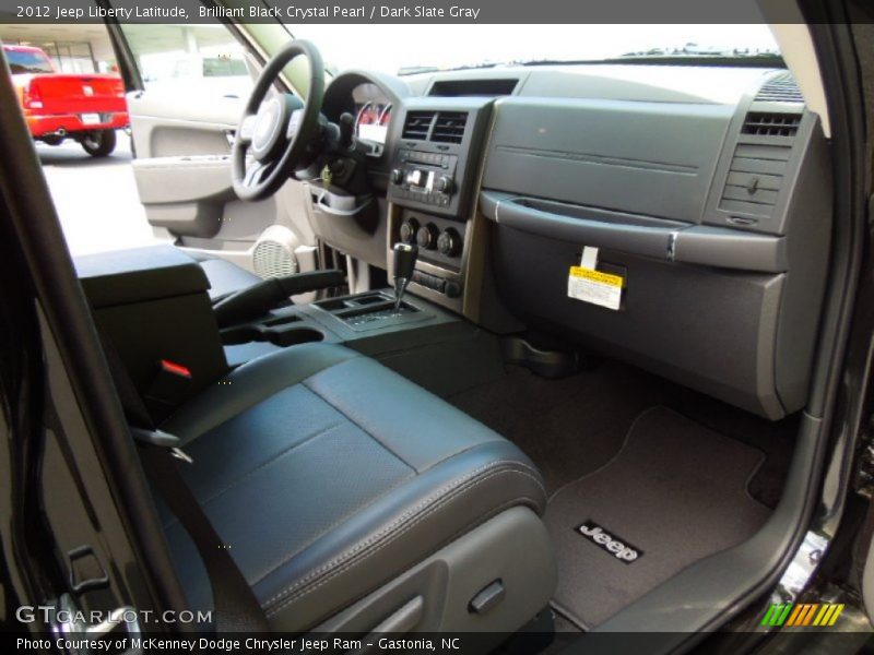 Brilliant Black Crystal Pearl / Dark Slate Gray 2012 Jeep Liberty Latitude