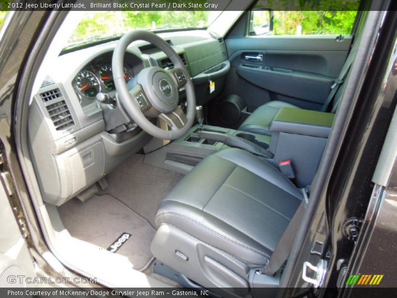 Brilliant Black Crystal Pearl / Dark Slate Gray 2012 Jeep Liberty Latitude