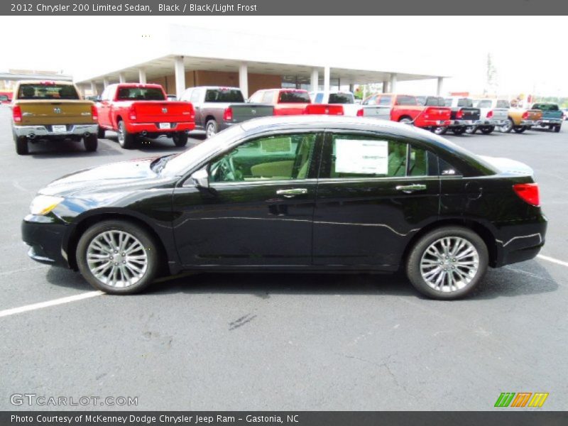 Black / Black/Light Frost 2012 Chrysler 200 Limited Sedan
