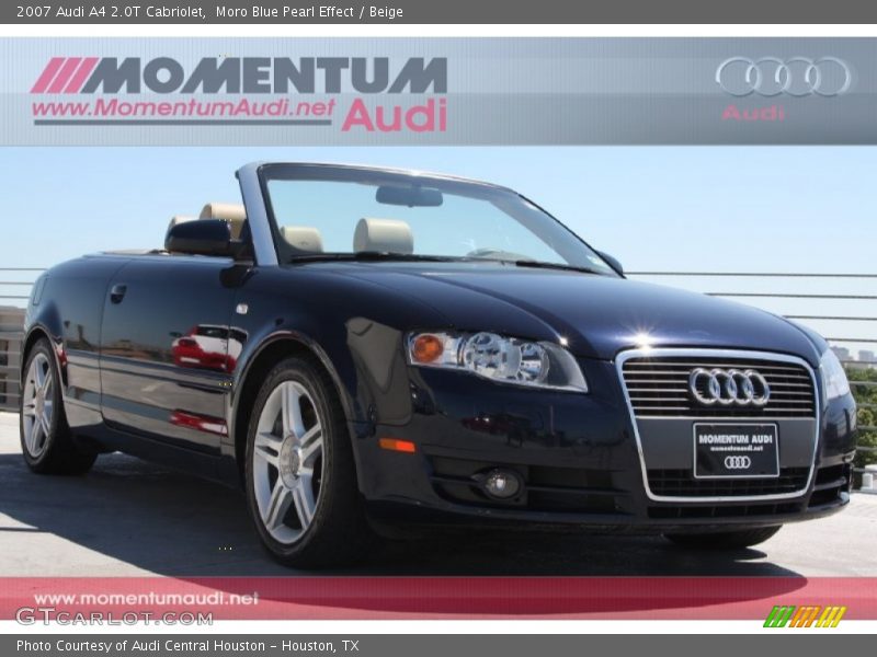 Moro Blue Pearl Effect / Beige 2007 Audi A4 2.0T Cabriolet