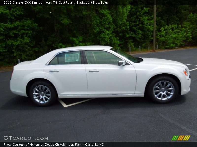 Ivory Tri-Coat Pearl / Black/Light Frost Beige 2012 Chrysler 300 Limited
