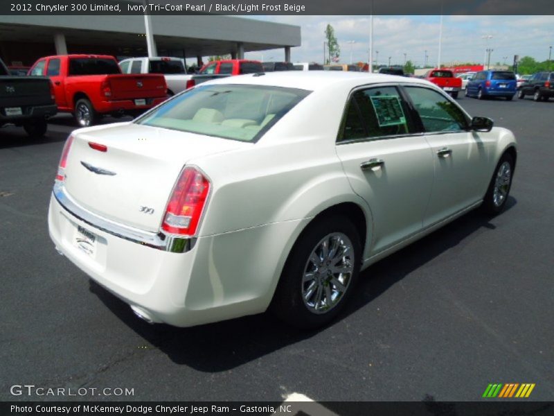 Ivory Tri-Coat Pearl / Black/Light Frost Beige 2012 Chrysler 300 Limited