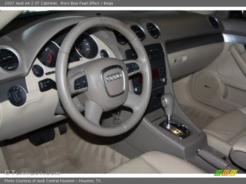 Moro Blue Pearl Effect / Beige 2007 Audi A4 2.0T Cabriolet