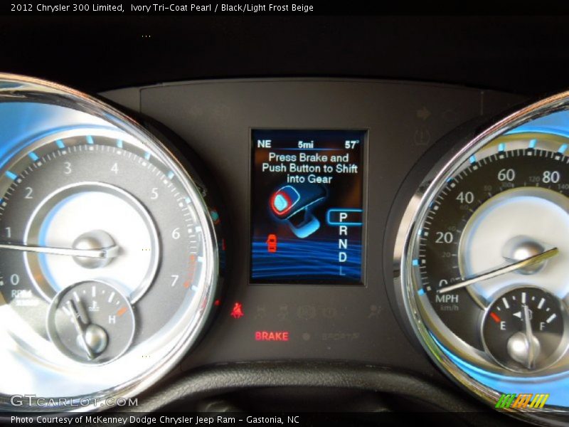 Ivory Tri-Coat Pearl / Black/Light Frost Beige 2012 Chrysler 300 Limited