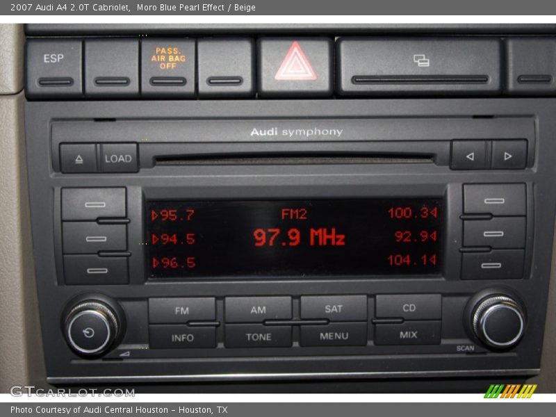 Moro Blue Pearl Effect / Beige 2007 Audi A4 2.0T Cabriolet