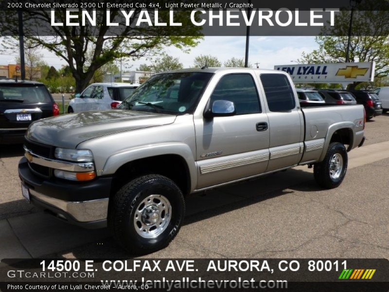Light Pewter Metallic / Graphite 2002 Chevrolet Silverado 2500 LT Extended Cab 4x4