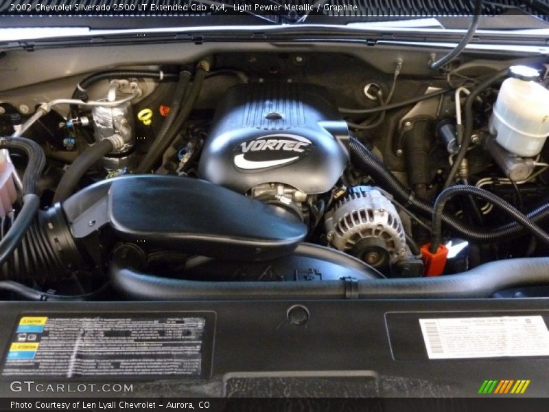 Light Pewter Metallic / Graphite 2002 Chevrolet Silverado 2500 LT Extended Cab 4x4
