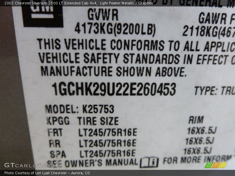 Light Pewter Metallic / Graphite 2002 Chevrolet Silverado 2500 LT Extended Cab 4x4