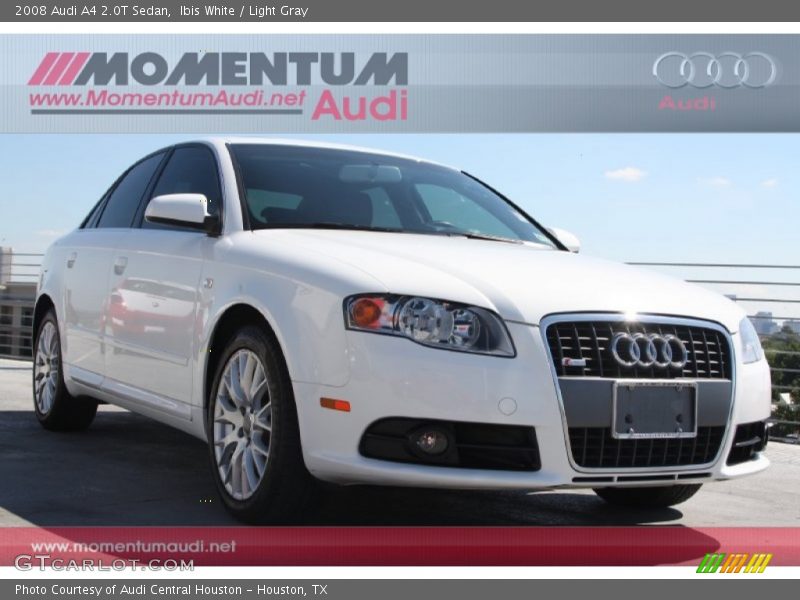 Ibis White / Light Gray 2008 Audi A4 2.0T Sedan