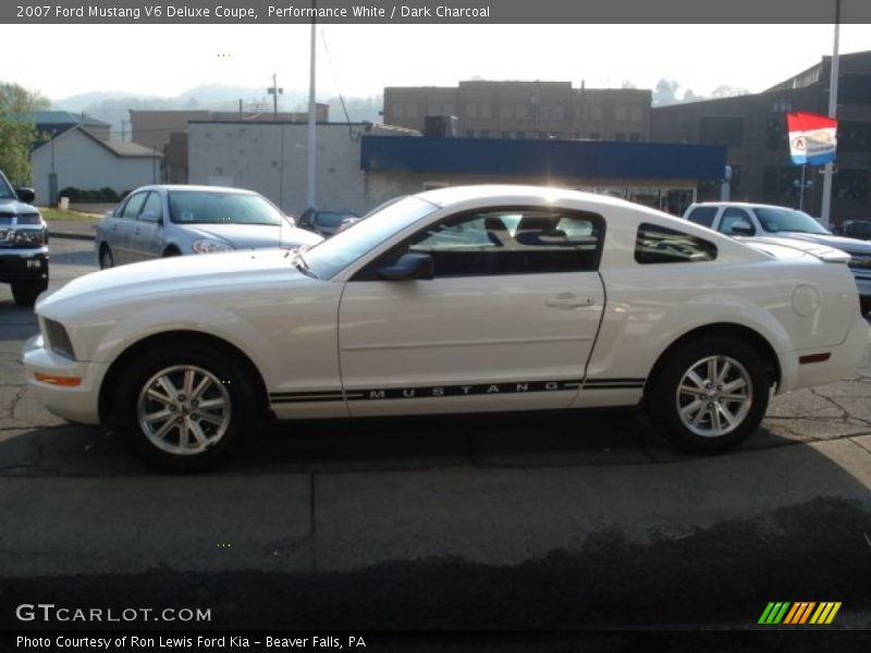 Performance White / Dark Charcoal 2007 Ford Mustang V6 Deluxe Coupe