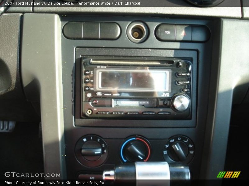 Performance White / Dark Charcoal 2007 Ford Mustang V6 Deluxe Coupe