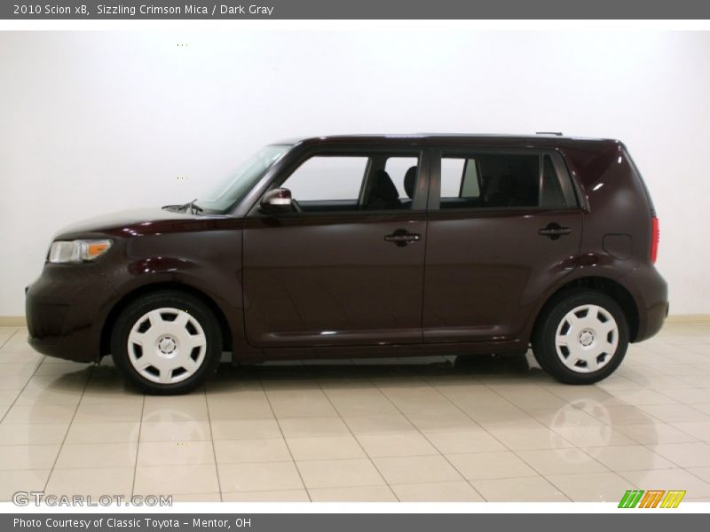 Sizzling Crimson Mica / Dark Gray 2010 Scion xB