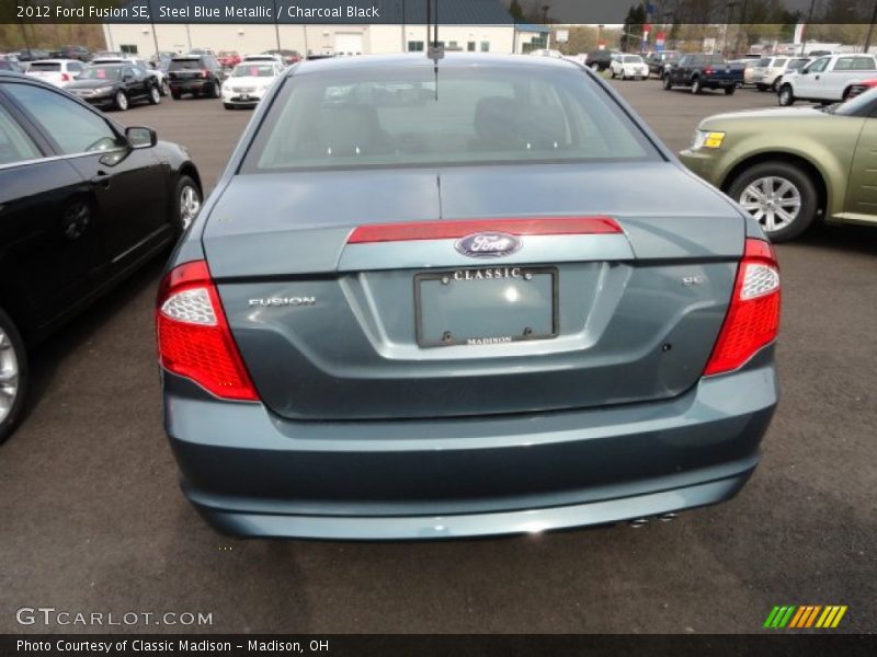 Steel Blue Metallic / Charcoal Black 2012 Ford Fusion SE