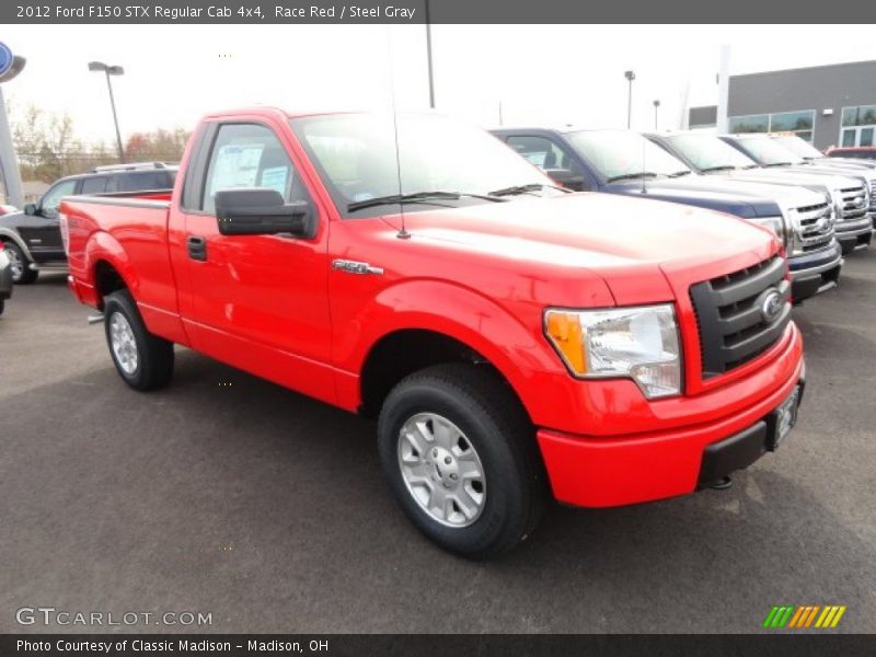 Race Red / Steel Gray 2012 Ford F150 STX Regular Cab 4x4
