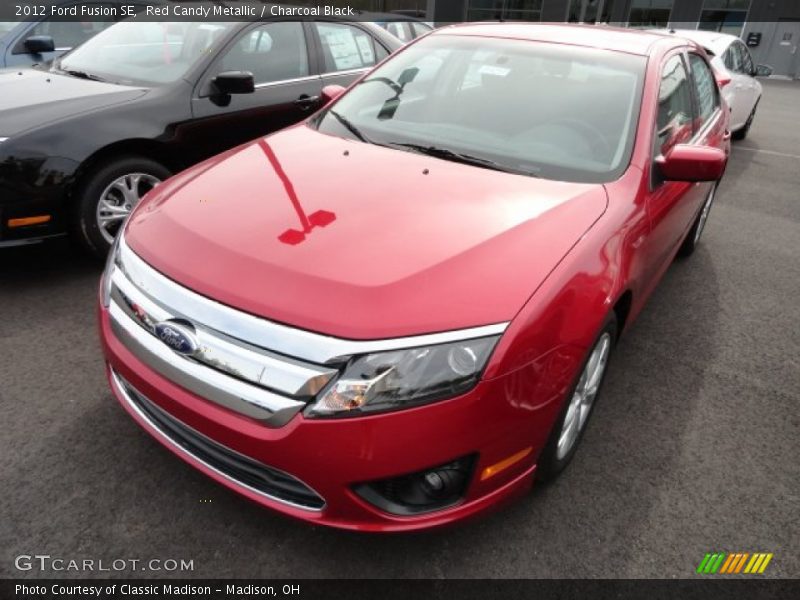 Red Candy Metallic / Charcoal Black 2012 Ford Fusion SE