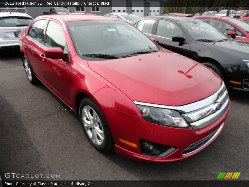 Red Candy Metallic / Charcoal Black 2012 Ford Fusion SE