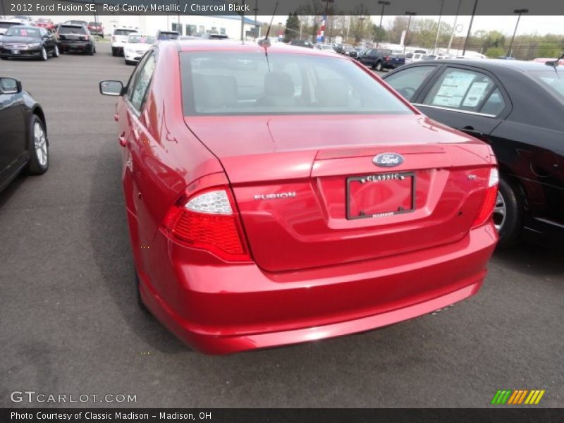 Red Candy Metallic / Charcoal Black 2012 Ford Fusion SE