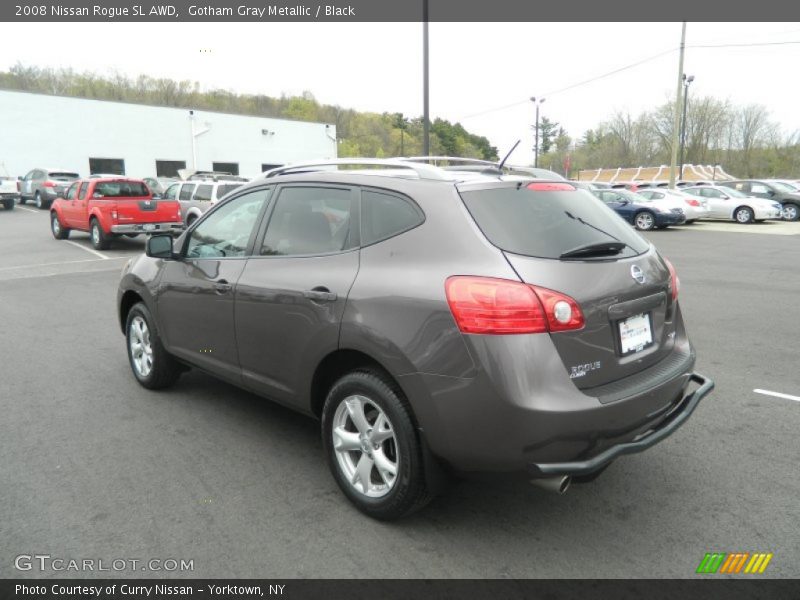 Gotham Gray Metallic / Black 2008 Nissan Rogue SL AWD