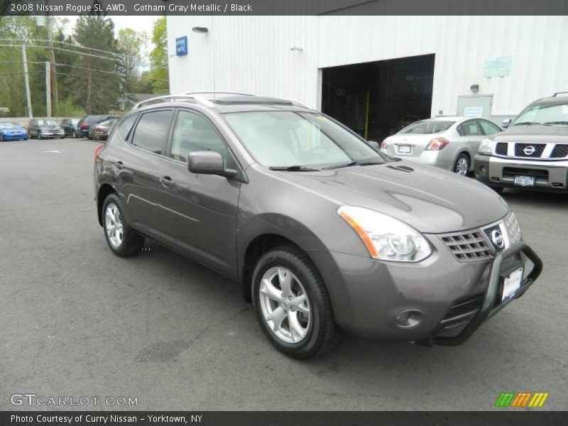 Gotham Gray Metallic / Black 2008 Nissan Rogue SL AWD