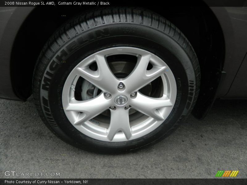 Gotham Gray Metallic / Black 2008 Nissan Rogue SL AWD