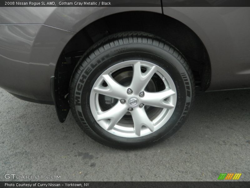Gotham Gray Metallic / Black 2008 Nissan Rogue SL AWD