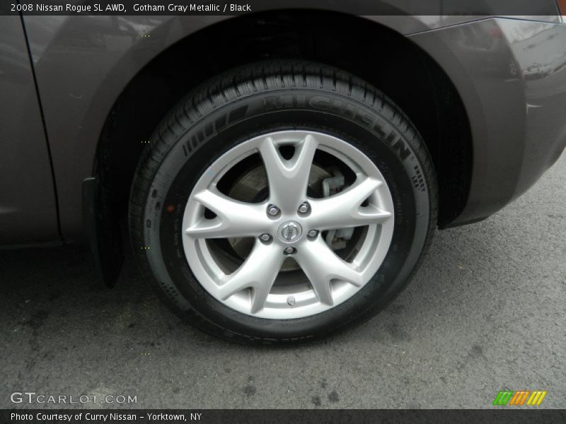 Gotham Gray Metallic / Black 2008 Nissan Rogue SL AWD
