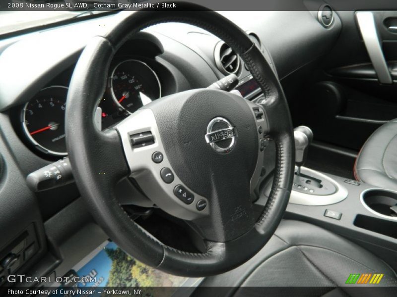 Gotham Gray Metallic / Black 2008 Nissan Rogue SL AWD